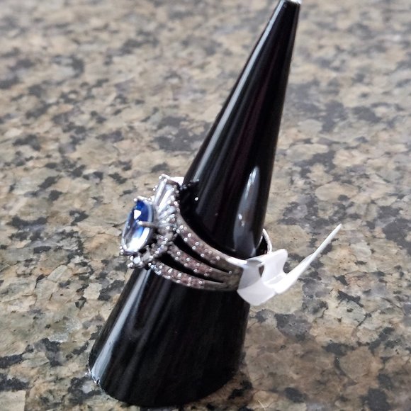 Bomb Party RBP6465 "Dazzling Lights" Azure Blue Bi Color Tourmaline Sz 6 - Picture 4 of 4